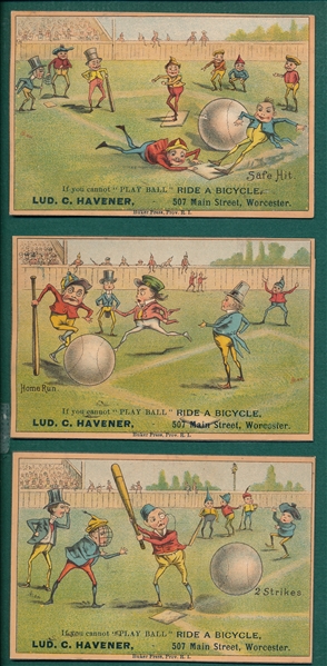 1880s H804-19 Brownies Series Trade Cards Lot of (3)