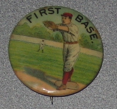1890s Baseball Position Pinbacks, First Base