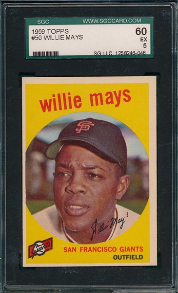1959 Topps #50 Willie Mays SGC 60