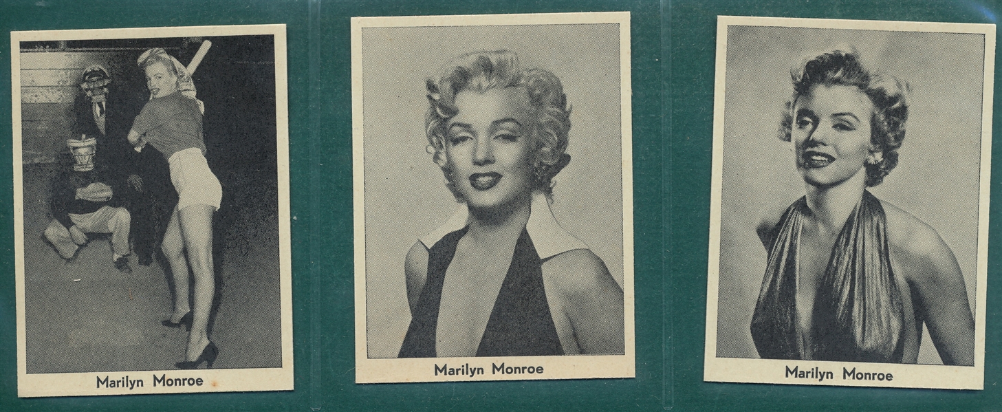 1960 Val Gum VTG Orginal Movie Promotion Cards Lot of (38) W/ Marilyn Monroe (3)