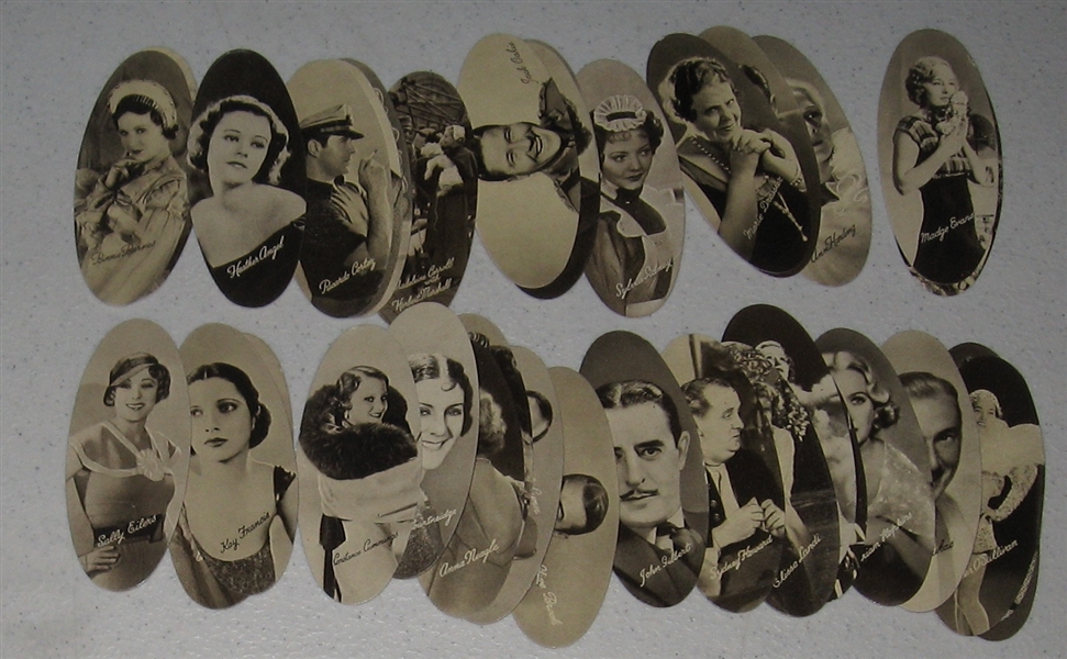 1934 Carrera Cigarettes Film Stars Lot of (63) W/ Laurel & Hardy