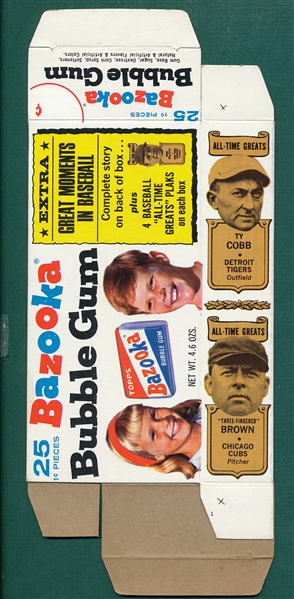 1969 Bazooka Full Uncut Box W/ Ty Cobb
