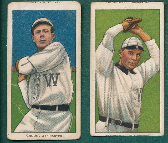 1909-1911 T206 Groom & Tannenhill, Piedmont Cigarettes, Lot of (2) *Name Top & Bottom*