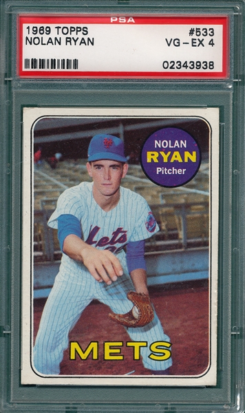 1969 Topps #533 Nolan Ryan PSA 4