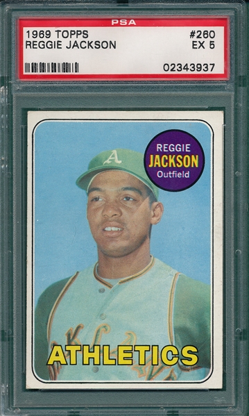 1969 Topps #260 Reggie Jackson PSA 5 *Rookie*