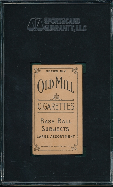 1910 T210-3 Johnston Old Mill Cigarettes SGC 45 *Orange Border*