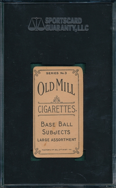 1910 T210-3 Curry Old Mill Cigarettes SGC 30 *Orange Border*