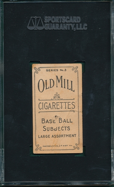 1910 T210-3 Stinson Old Mill Cigarettes SGC 10 *Orange Border*