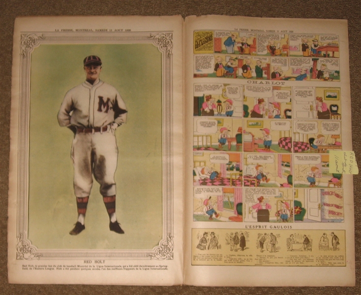1928-32 LePresse, Full Paper, Lot of (4), W/ Baseball Inserts 