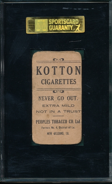 1911-16 T216 John McGraw Kotton Cigarettes SGC 10