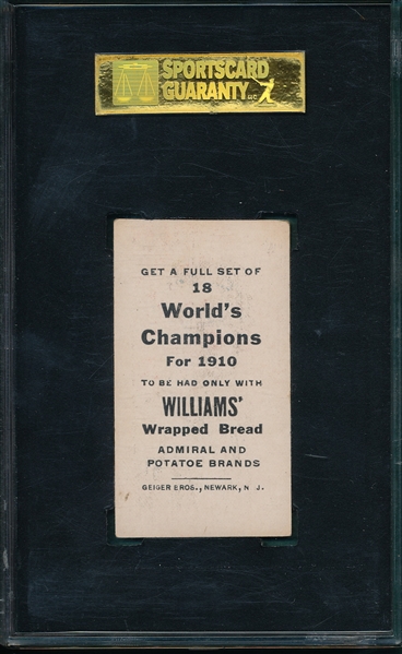1911 D359 Harry Davis Williams Baking SGC 40