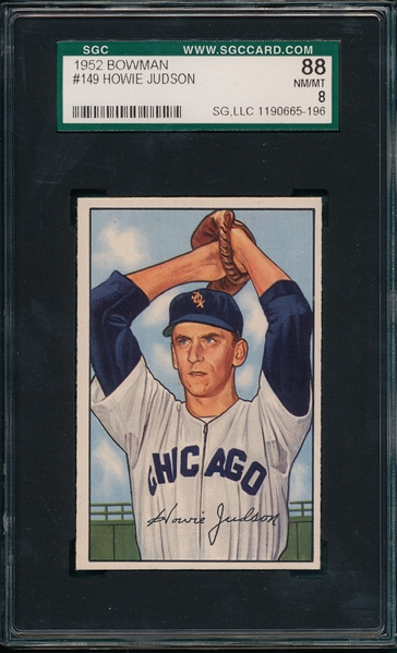 1952 Bowman #149 Howie Judson SGC 88