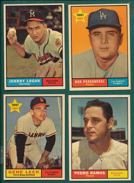 1961 Topps Lot of (6) High Numbers W/ #571 Mazeroski AS