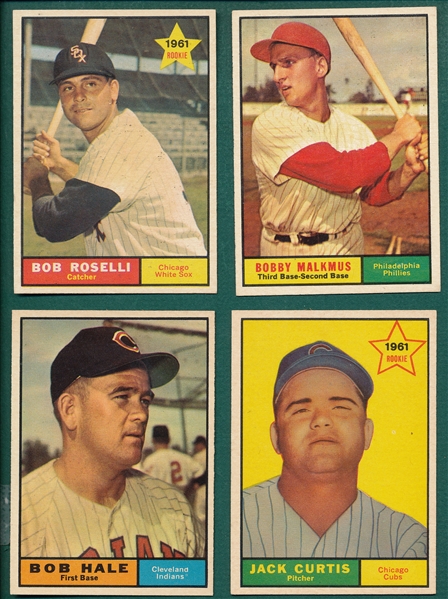 1961 Topps Lot of (6) High Numbers W/ #531 Coates