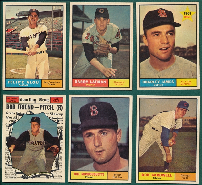1961 Topps Lot of (6) High Numbers W/ #565 Alou