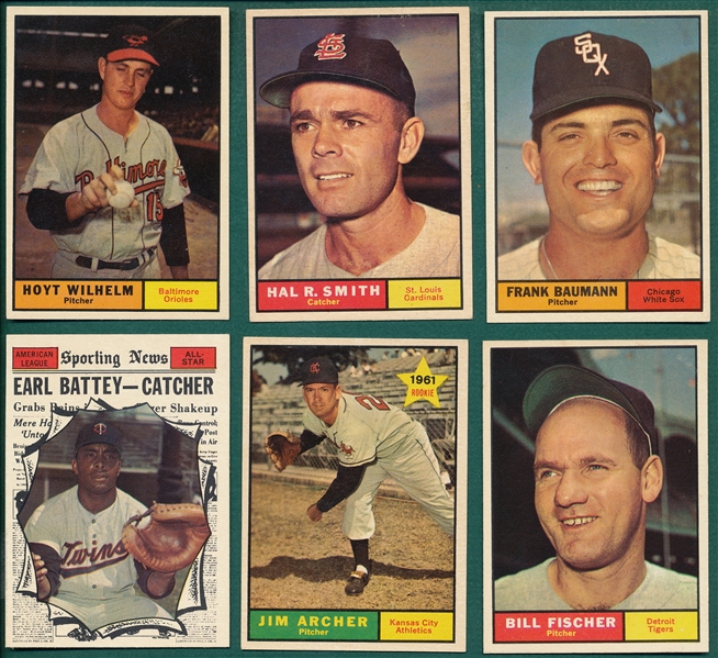 1961 Topps Lot of (6) High Numbers W/ #545 Hoyt Wilhelm
