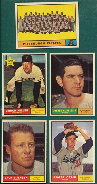 1961 Topps Lot of (5) High Numbers W/ #554 Pirates Team