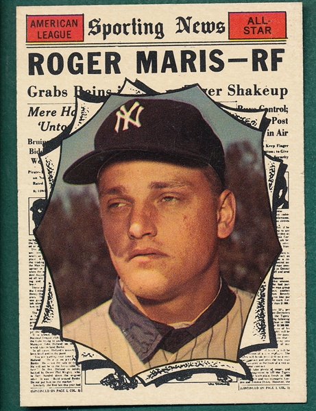 1961 Topps #576 Roger Maris, AS, *Hi #*