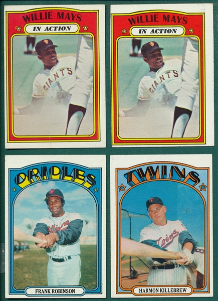 1972 Topps Lot of (135) W/ Mays