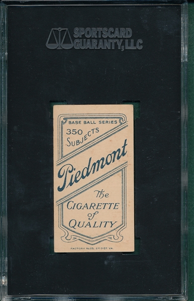 1909-1911 T206 Cross Piedmont Cigarettes SGC 45 *Double Name*