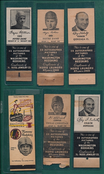 1936-51 Matchbook Football Lot of (10)