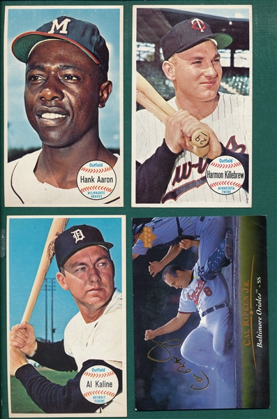 1964-90s Lot (61) Jumbo Cards W/ Hank Aaron