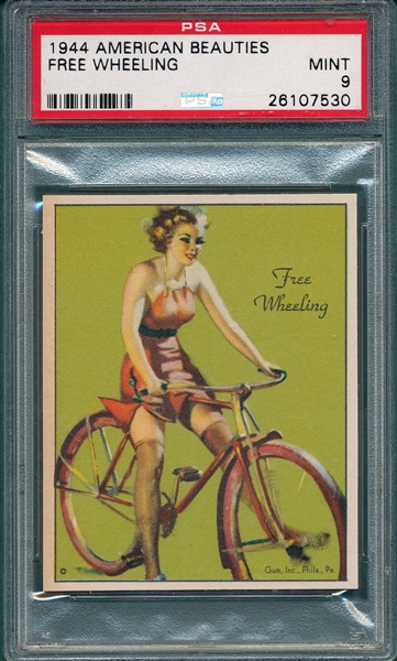 1944 Gum, Inc., American Beauties Free Wheeling PSA 9 *MINT*