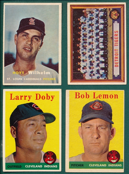 1957/58 Topps Lot of (59) W/ Bob Lemon