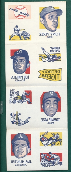 1971 Topps Baseball Tattoos Sheet #9 W/ Aaron