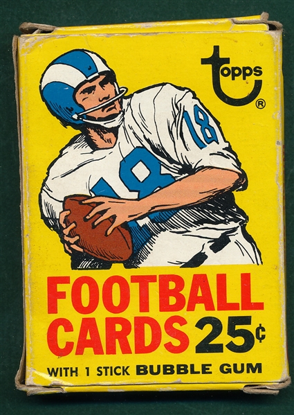 1970 Topps Football Cello Box Plus Cards (25)