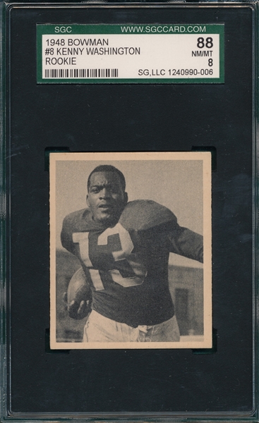 1948 Bowman #8 Kenny Washington SGC 88 *Rookie*