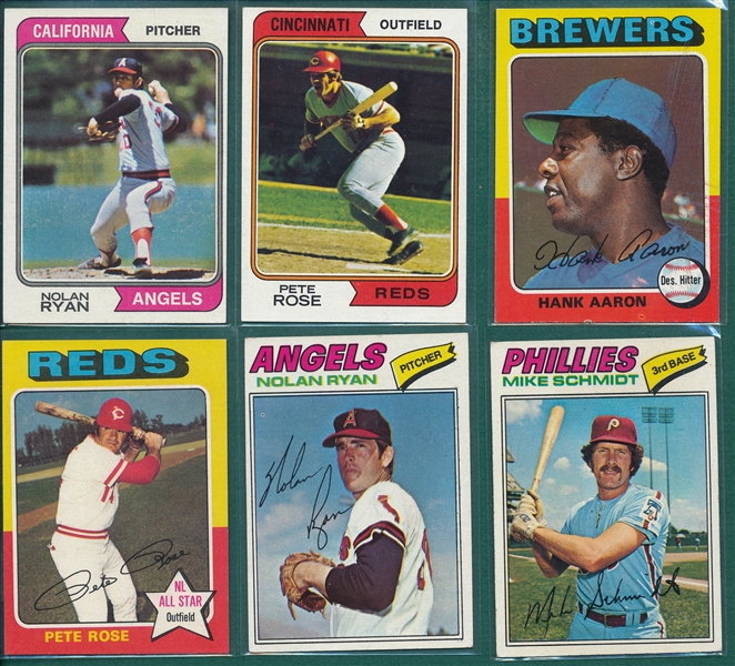 1974-77 Topps Lot of (220) W/ Aaron, Ryan & More