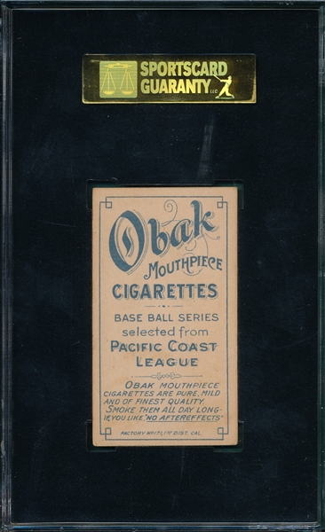 1909 T212-1 Hitt Obak Cigarettes SGC 60