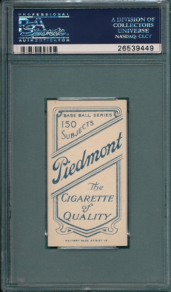 1909-1911 T206 Murphy, Horizontal, Piedmont Cigarettes PSA 6