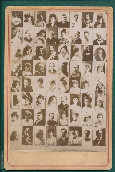 1890's N566 Newsboy Cabinets Checklist Card with US Presidents and Boxer John L. Sullivan