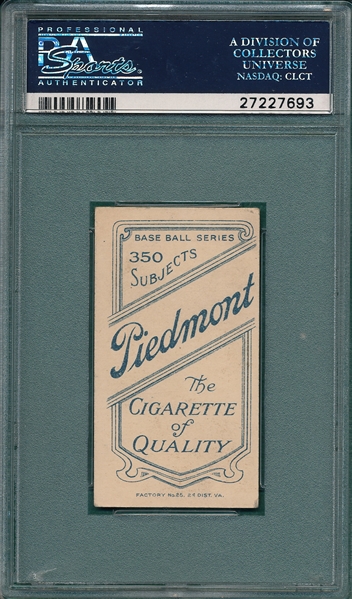 1909-1911 T206 Shannon Piedmont Cigarettes PSA 5