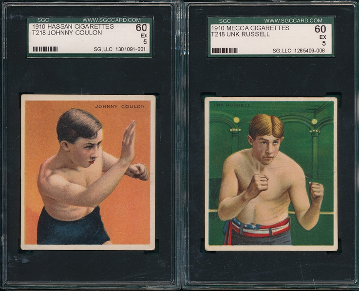 1910 T218 Lot of (2) Boxers Coulon & Russell SGC 60