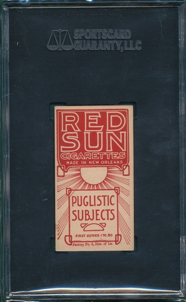 1910 T226 Eddie Walsh Red Sun Cigarettes SGC 80 *Highest SGC*