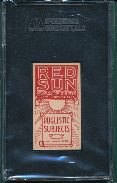 1910 T226 Kid Willette Red Sun Cigarettes SGC 80 *Highest SGC*