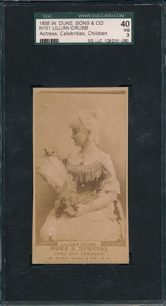 1888 N151 Lillian Grubb W. Duke, Sons & Co. SGC 40 *Presents Better*