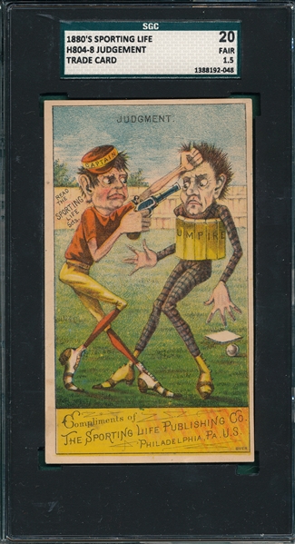 1880's H804-4, Judgement, Sporting Life SGC 20 *Strong Front*