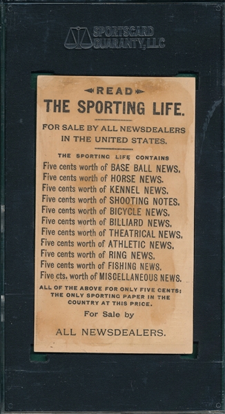1880's H804-4, Judgement, Sporting Life SGC 20 *Strong Front*