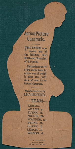 1910 E125 Terry Leach American Caramel, Die Cut