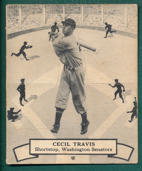 1937 V300 #126 Cecil Travis, O-Pee-Chee Batter-Ups