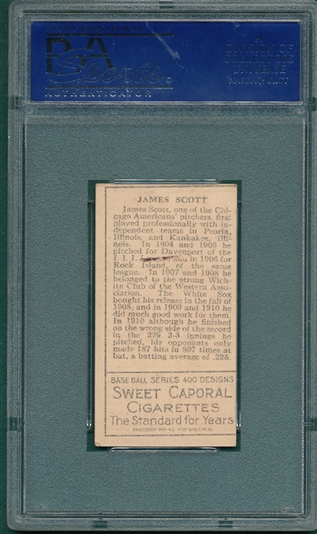 1911 T205 Scott Sweet Caporal Cigarettes PSA 5 (MC)