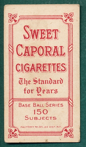 1909-1911 T206 Bradley, Portrait, Sweet Caporal Cigarettes 