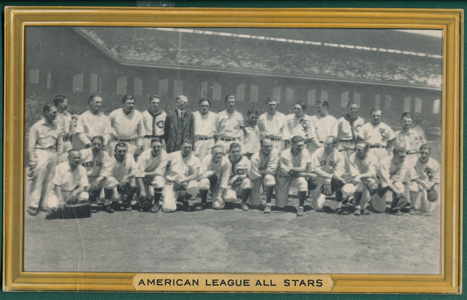 1934 Goudey Premium R309-1 American League All Stars W/ Gehrig & Ruth 