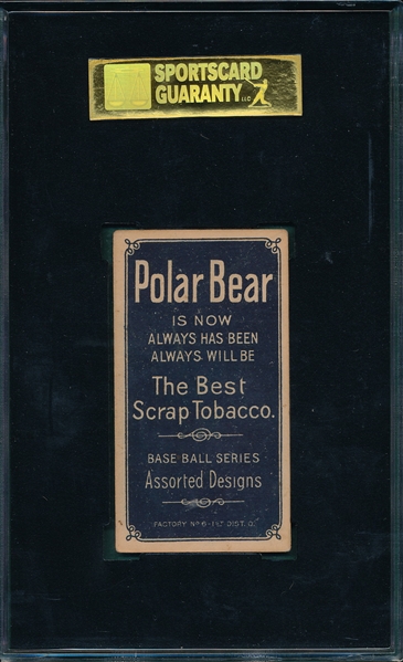 1909-1911 T206 Joss, Pitching, Polar Bear, SGC 50