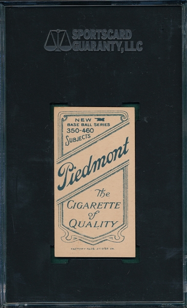 1909-1911 T206 McIntyre, Brooklyn & Chicago, Piedmont Cigarettes SGC 82