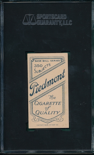 1909-1911 T206 Anderson Piedmont Cigarettes SGC 35 *Presents Much Better*